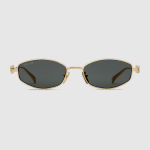 Oval sunglasses in Yellow Gold
